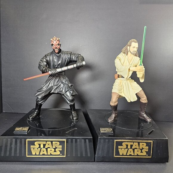Tested STAR WARS 1999 Interactive Set, Darth Maul,Obi-Wan Kenobi Coin Banks VTG - Picture 3 of 17